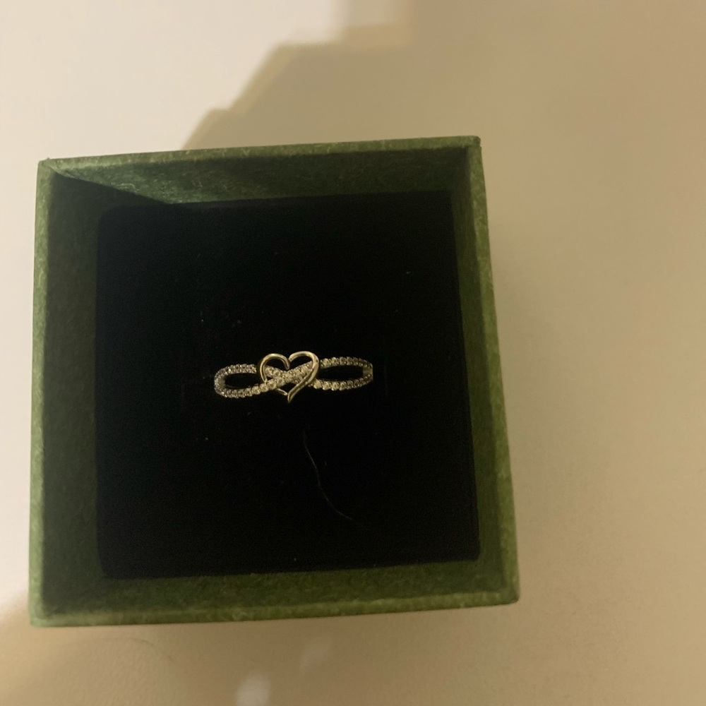 Cute costume heart infinity ring